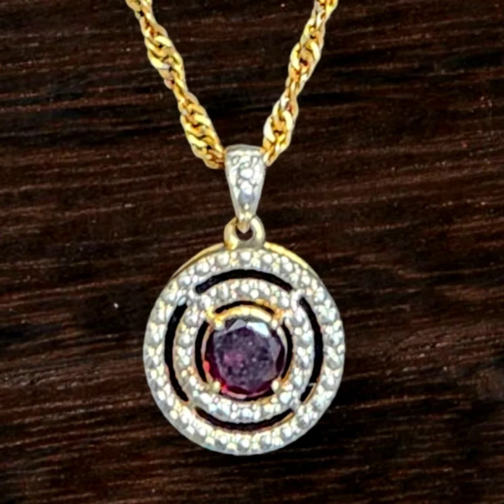 Vintage Gold Coast Smokey Quartz & Rhinestone Necklace, Ring, and Earrings Set - Picture 2 of 2